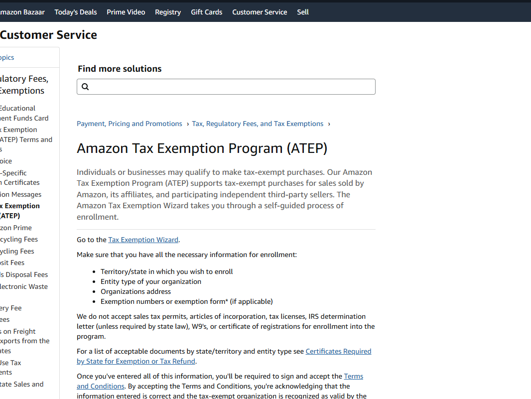 tax exemption blue link