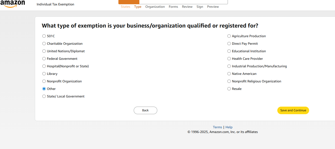 tax exemption blue link